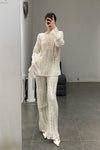 SWAYING/KNIT wool hollow pullover SW23AW1T46 white